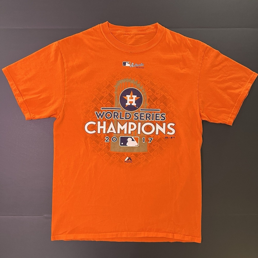 Houston Astros Tshirt 2017 World Series Champions MLB Majestic Adult Size Small